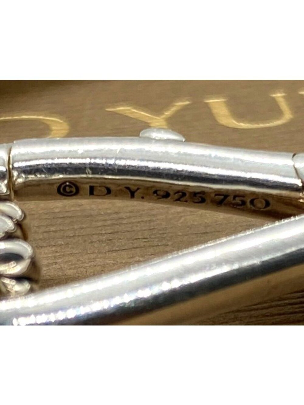 David Yurman 14mm Thoroughbred Loop Chain Bracelet 925 750 - Picture 4 of 12